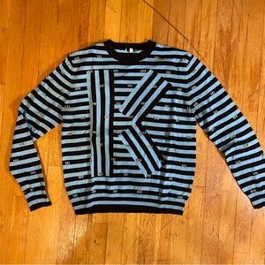Kenzo blue and black striped sweater “oui” and “non”